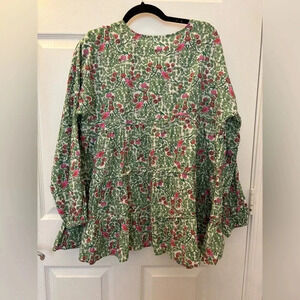 pomegranate blouse sz XL